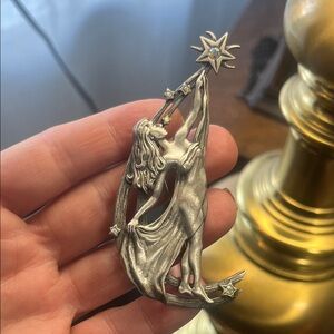 Silver Star Goddess Brooch